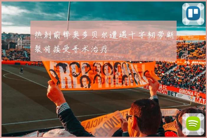 热刺前锋奥多贝尔遭遇十字韧带断裂将接受手术治疗